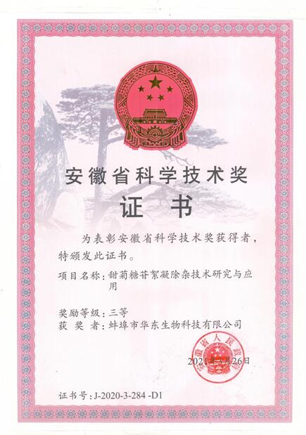 2021年獲得科學(xué)技術(shù)獎省級